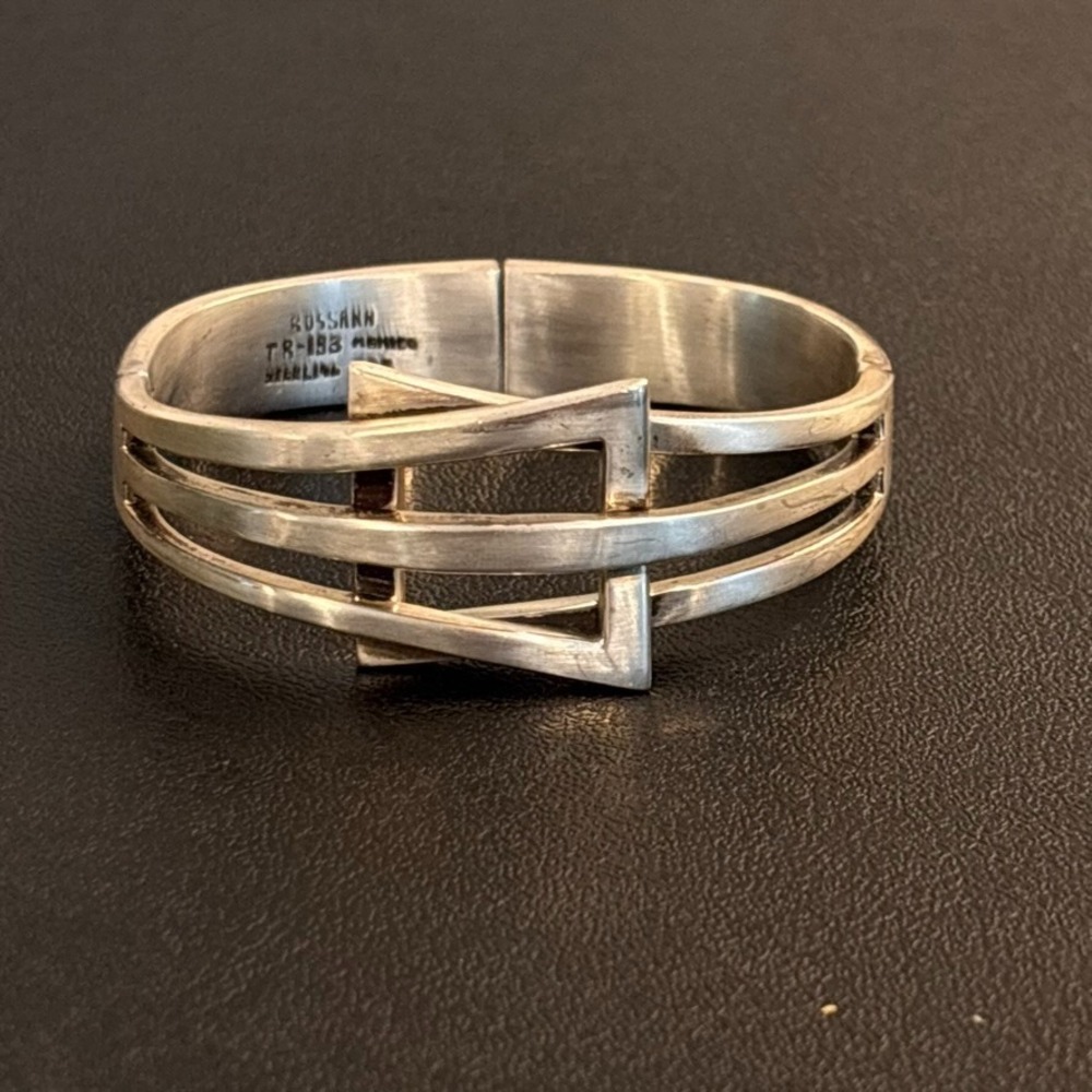Vintage Taxco Mexico Artist Signed Rossana Moderinst Sterling Silver Bracelet